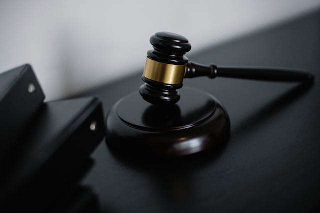 Judge's gavel on desk, symbolizing authority and decision-making