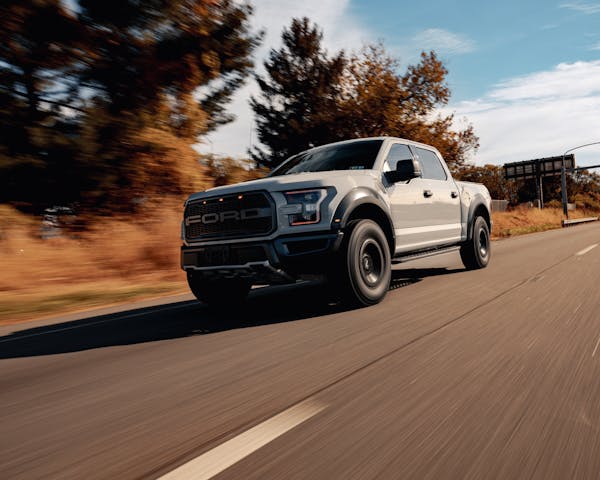 2020 Ford F-150 Raptor in motion